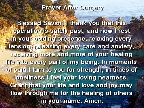 prayer after surgery
