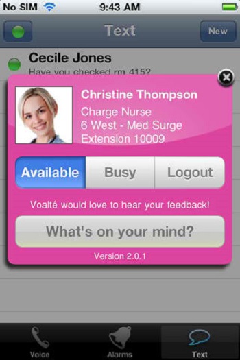 Voalte One + apps for nurses