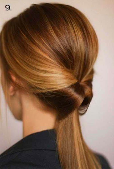 Image of high ponytail hairstyle for nurses