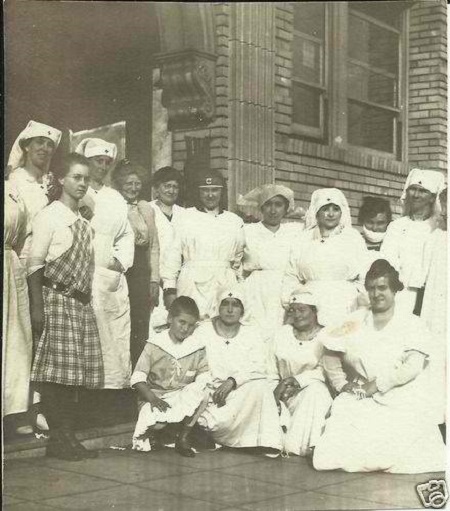 Group of Red Cross Nurses in Uniforms, 1917