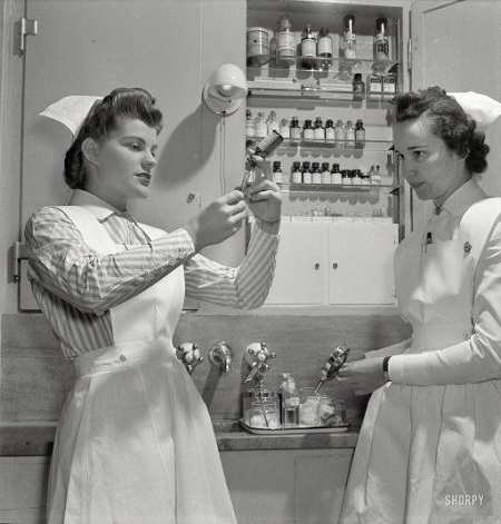 Nurses in training vintage photo