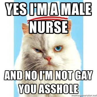 male nurse grumpy cat
