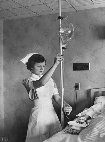 vintage nurse stack pole