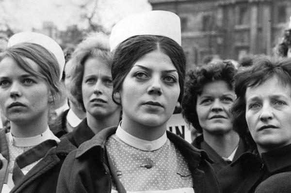 vintage nurses protest meeting