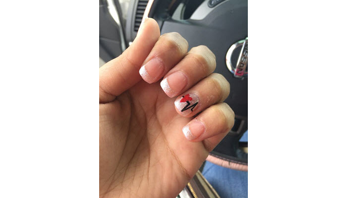 Heart-Rate-Accent-On-French-Tip-Nails