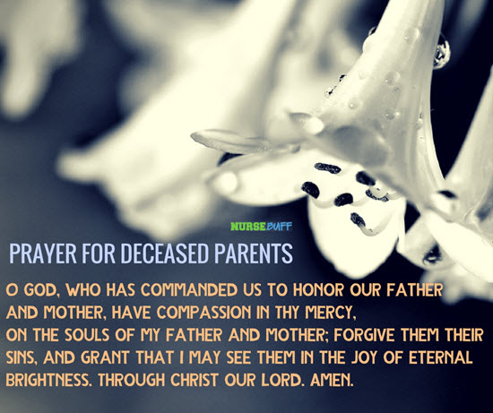 prayer for deceased parents