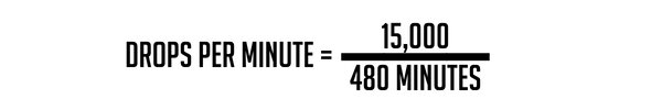 drops per minute example 2 formula