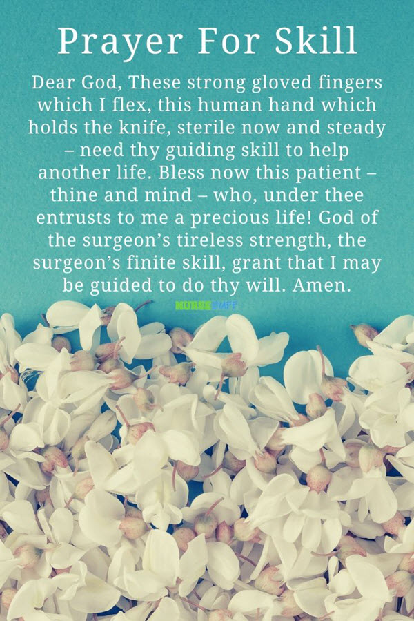 prayers for surgery skills