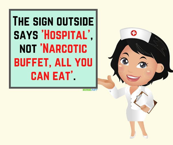 funny nurses narcotic buffet quotes