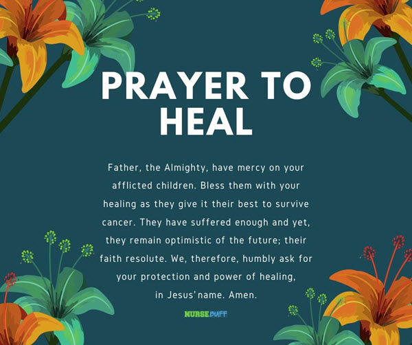 prayer to heal for cancer patients