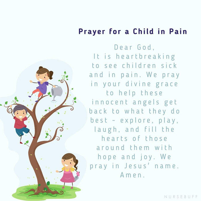 prayer for a child in pain