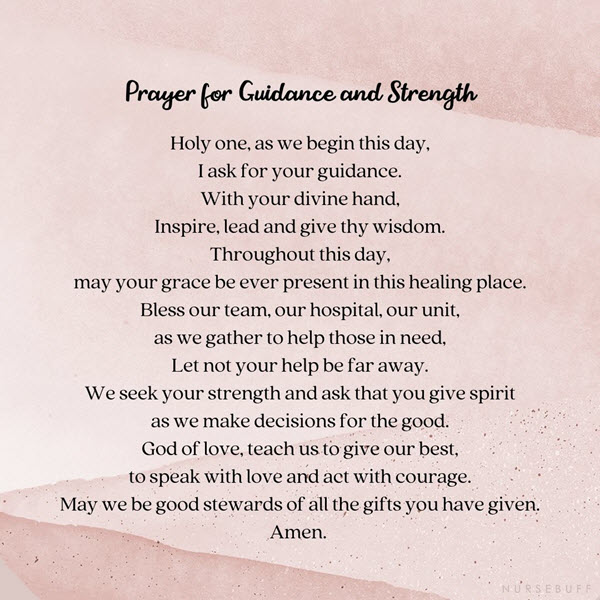 prayer for guidance and strength