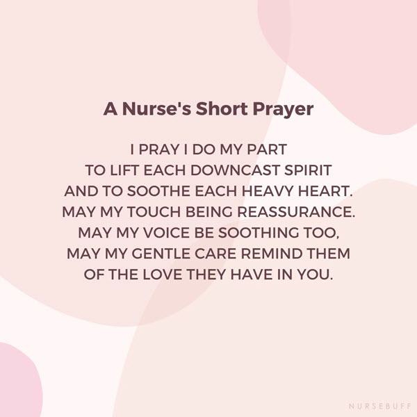 a nurses short prayer