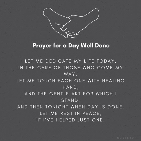 prayer for a day well done