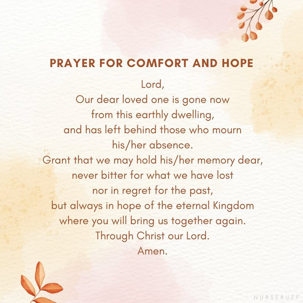 prayer for comfort and hope