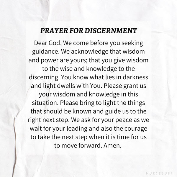 prayer for discernment