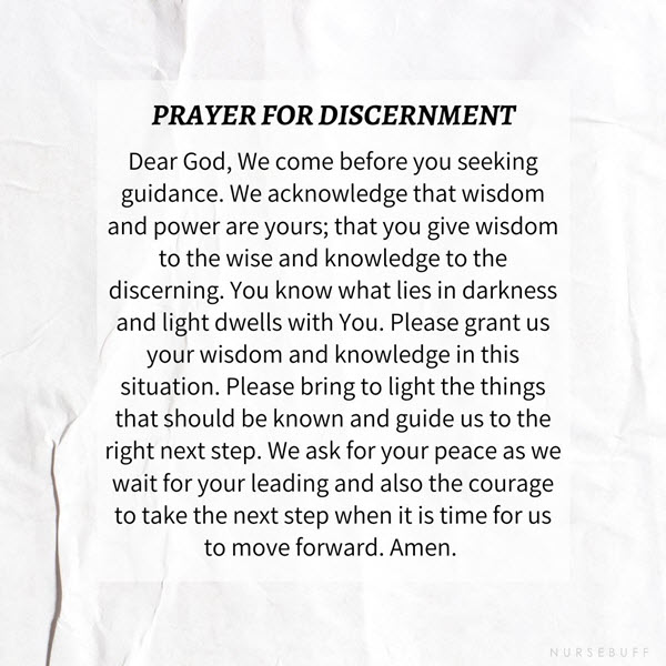 prayer for discernment