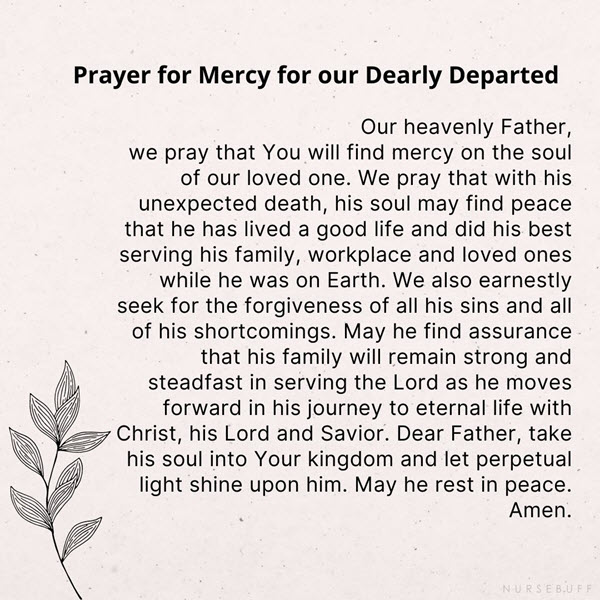 prayer for mercy for our dearly departed