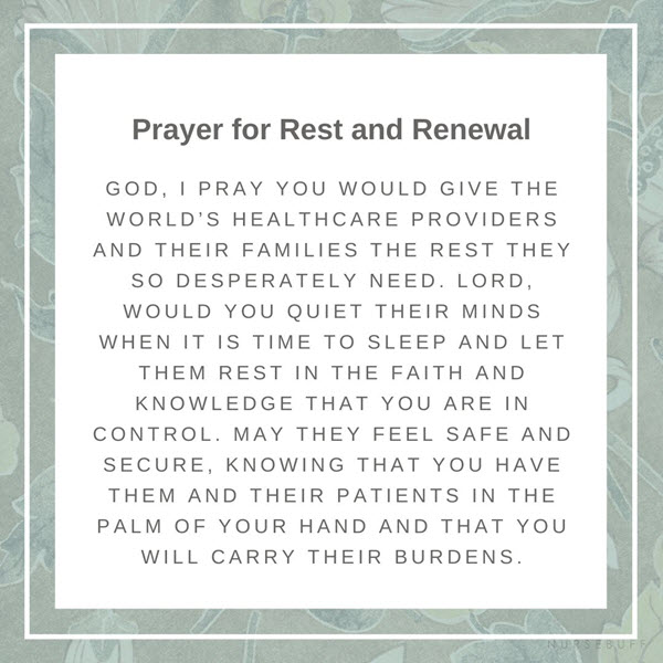 prayer for rest and renewal