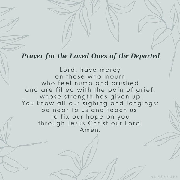 prayer for the loved ones of the departed