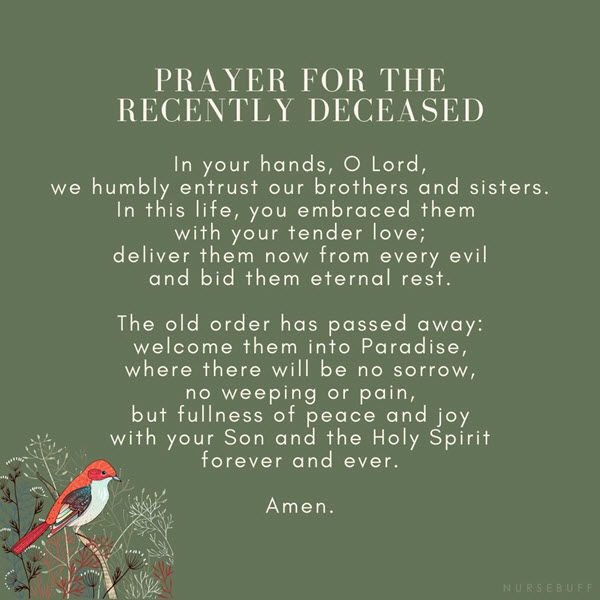 prayer for the recently deceased