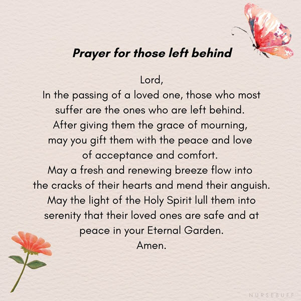 prayer for those left behind