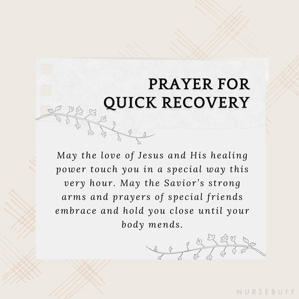 prayer for quick recovery