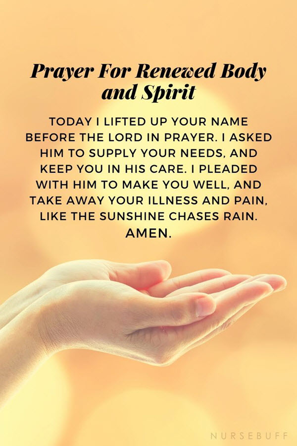 prayer for renewed body and spirit
