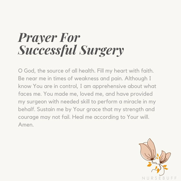 prayer for successful surgery