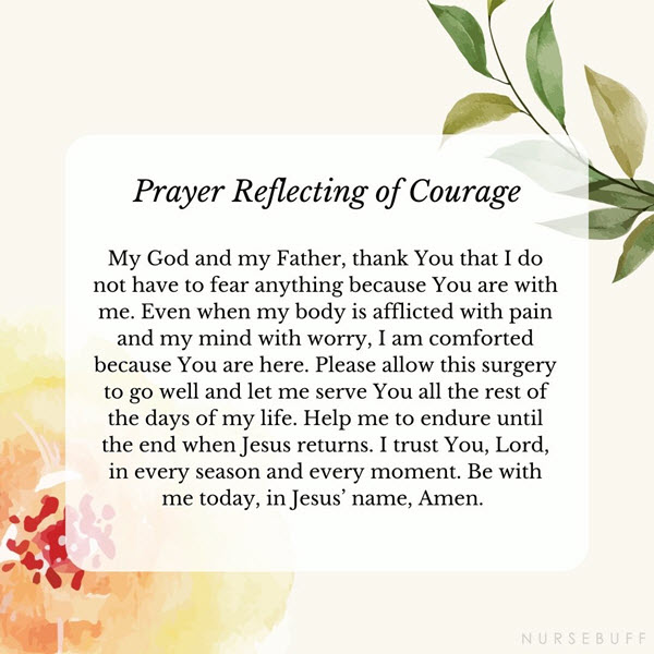 prayer reflecting of courage