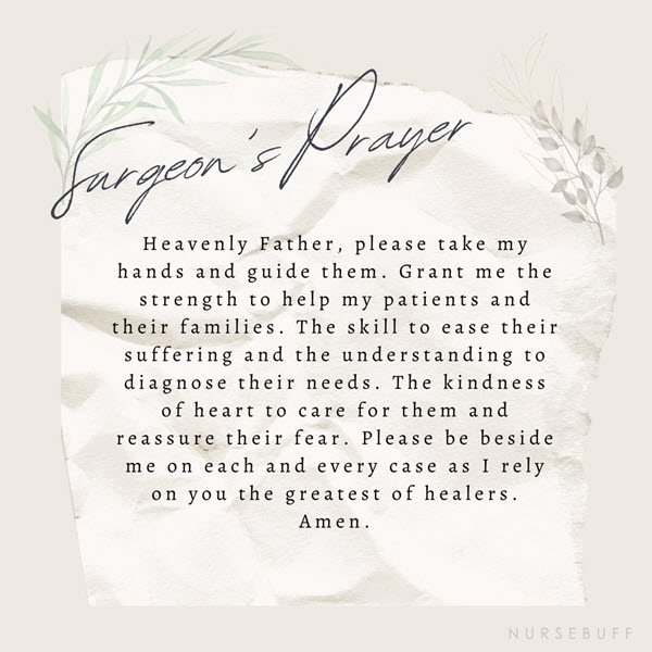 surgeons prayer