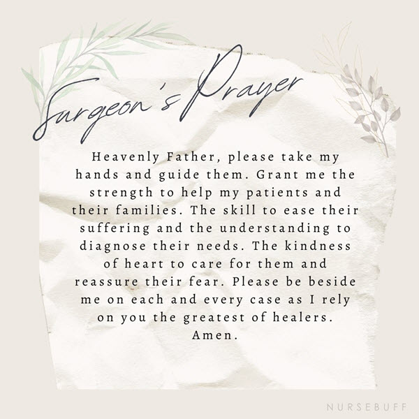 prayer before surgery for people