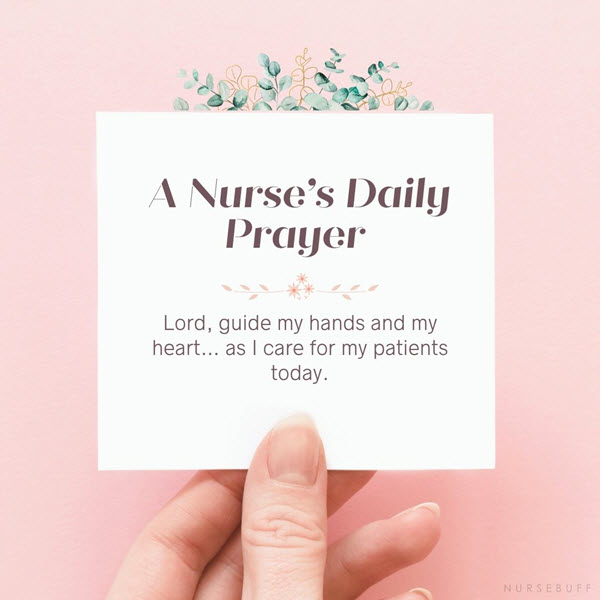 a nurses daily prayer