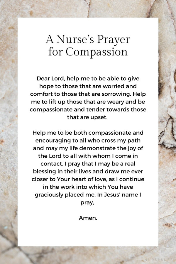 a nurses prayer for compassion