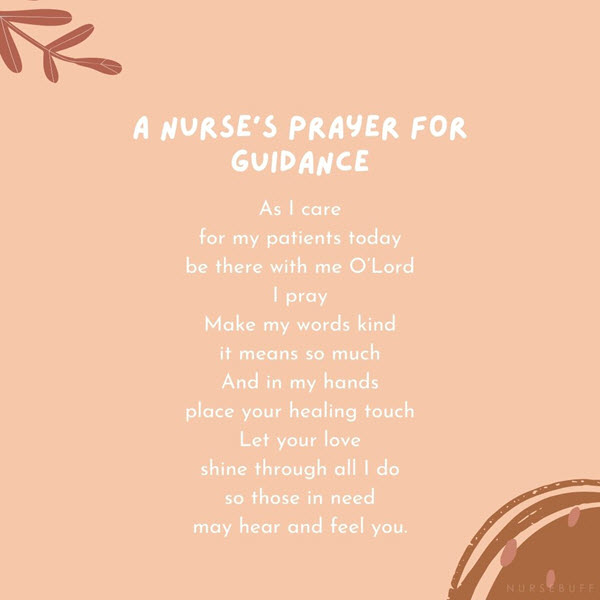 a nurses prayer for guidance