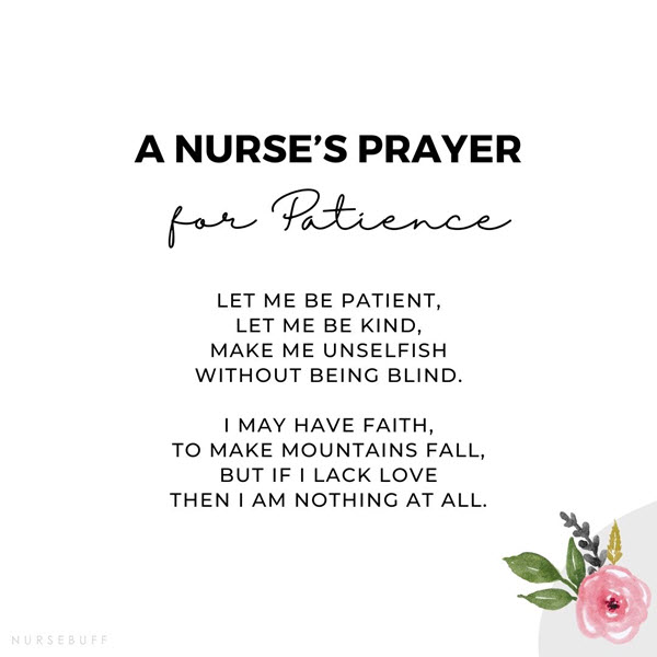 a nurses prayer for patience