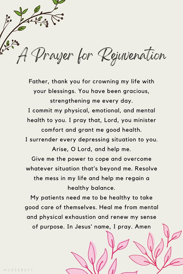 a prayer for rejuvenation