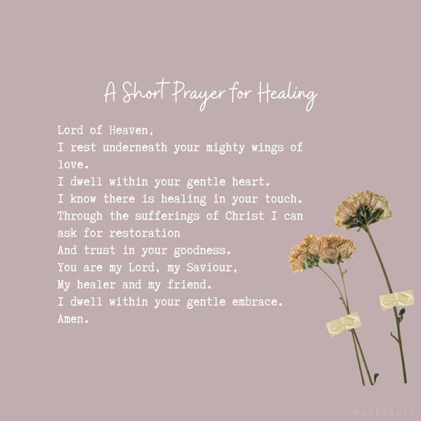 a short prayer for healing