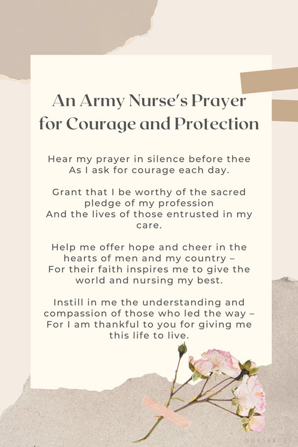 an army nurses prayer for courage and protection