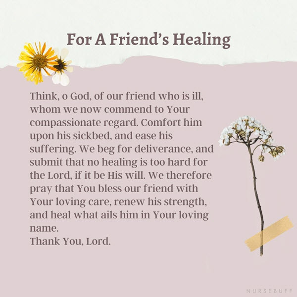 for a friends healing