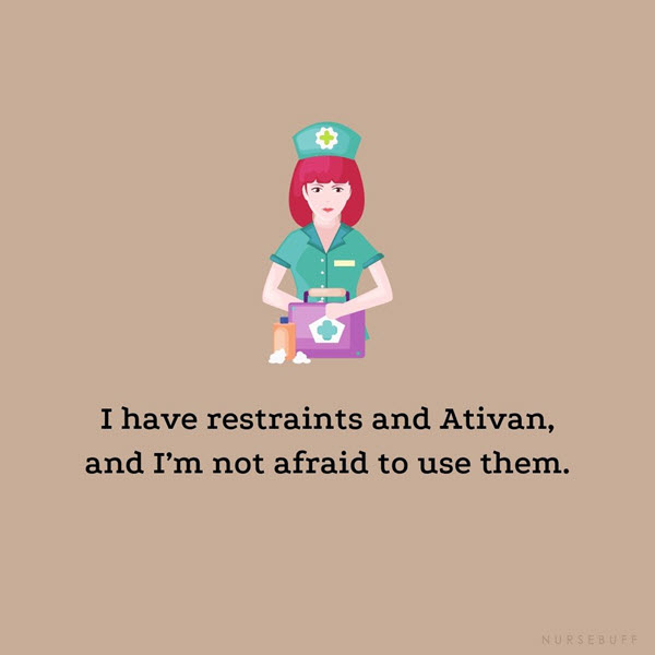 nurse restraints and ativan