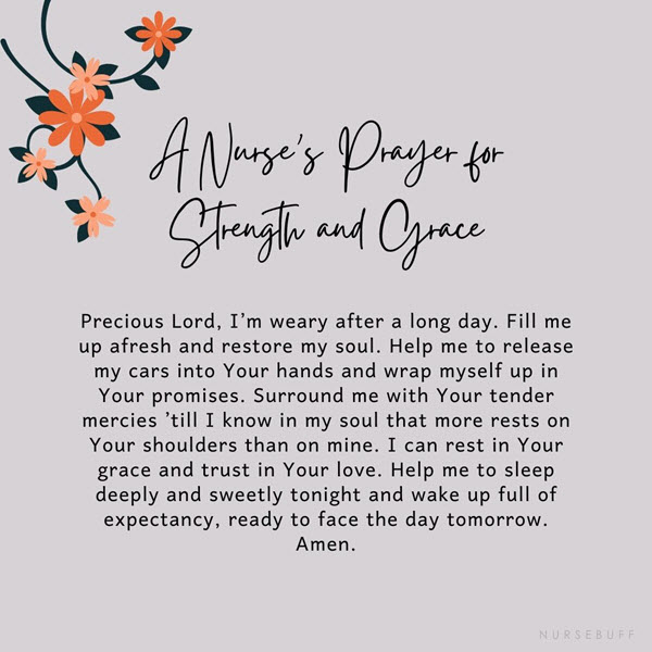 nurses prayer for strength and grace