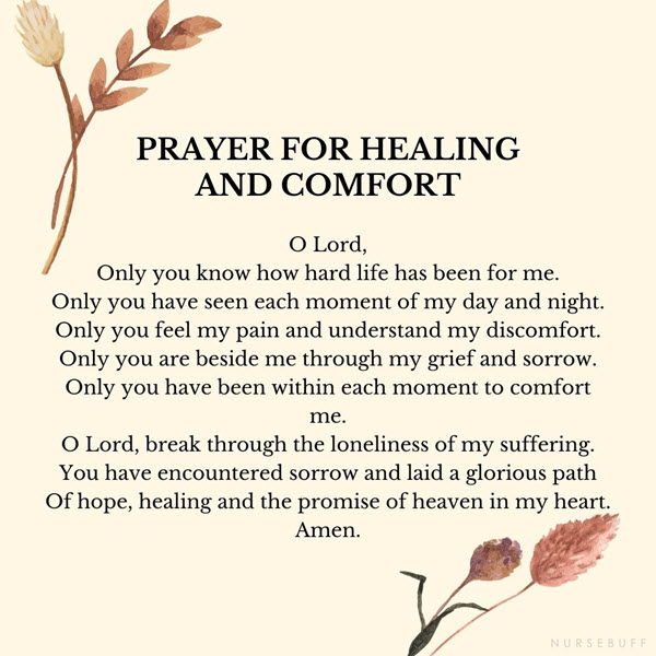 prayer for healing and comfort