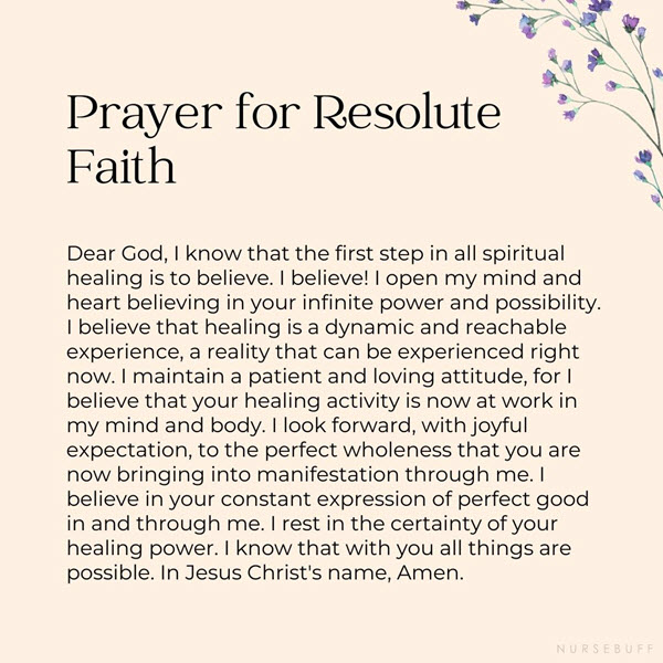 prayer for resolute faith