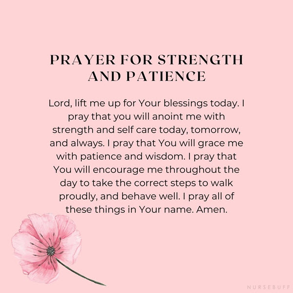 prayer for strength and patience