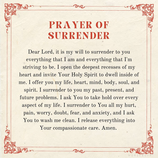 prayer for surrender