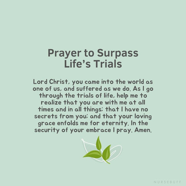 prayer to surpass lifes trials